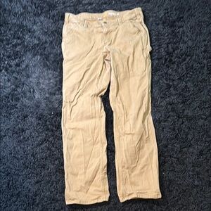 Carhartt Tan Corduroy Pants Classic Straight-Leg